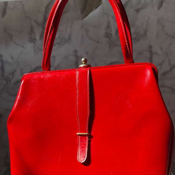 Vintage Cherry Red Handbag - Picture 1 of 6